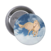 Pegasus Looking Down Through Clouds Pin