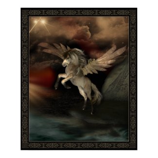 Pegasus Fantasy Art Poster by Specialeetees