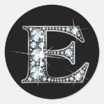 Pegatina de Bling del diamante de "E"