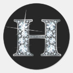 Pegatina de Bling del diamante de "H"