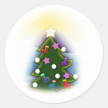 Pegatina del árbol de navidad