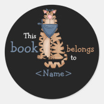 Pegatina del libro de los gatos del gatito