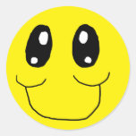 Pegatina feliz del smiley de la cara