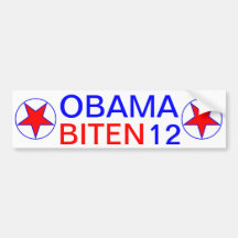 Pegatina para el parachoques de OBAMA BITEN Pegatina De Parachoque