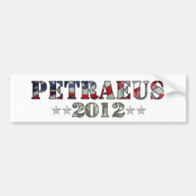 Pegatina para el parachoques Petraeus2012 Etiqueta De Parachoque