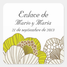 Pegatina Personalizada Boda Margaritas