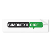 Pegatina Simontxo dice... bumper stickers