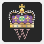 Pegatinas de la corona con el monograma