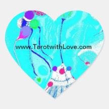 pegatinas del corazón de TarotwithLove.com