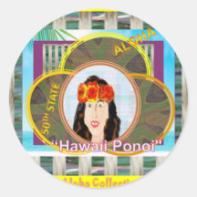 Pegatinas del estado de Hawaii Ponoi 5oth