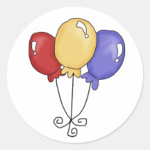 pegatinas del globo del cumpleaños