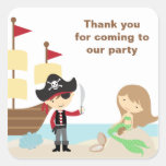 Pegatinas del pirata y de la sirena