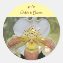Pegatinas manchados del boda de la orquídea