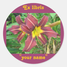 Pegatinas rojos del ex Daylily de Libris a modific