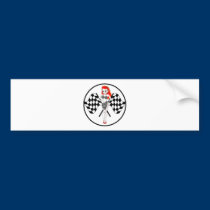Peggy Pitstop Race Flags bumper stickers