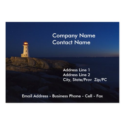Peggy's Cove business card template (front side)