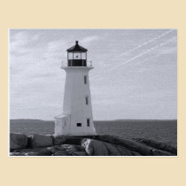 Peggy's Cove Lighthouse Postcard postcards