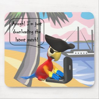 Pegleg Parrot Mousepad mousepad