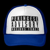 Pekingese Advisory Noxious Fumes hats