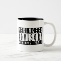 Pekingese Advisory Noxious Fumes mugs