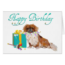 Pekingese Birthday Card