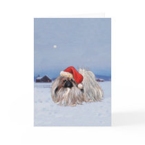Pekingese Christmas Greeting Card