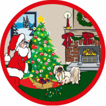 pekingese deck the halls photo sculptures