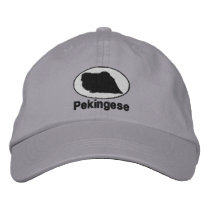 Pekingese Embroidered Hat embroidered hats by MenagerieMayhem Pekingese Embroidered Hat embroidered hats