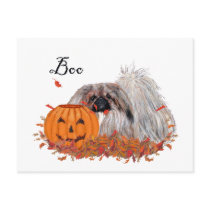 Pekingese Halloween postcards
