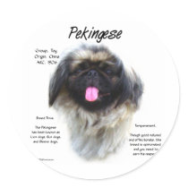 Pekingese History Design stickers by GreyWolfCreation Pekingese History Design stickers