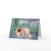 Pekingese in a Flower Garden Card