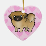 Pekingese Love (puppy cut) Christmas Ornament