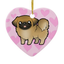 Pekingese Love (puppy cut) Ornament