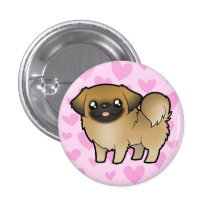 Pekingese Love (puppy cut) Pinback Button