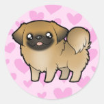 Pekingese Love (puppy cut) Stickers