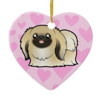 Pekingese Love (show cut) Ornaments