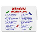 PEKINGESE Property Laws 2 cards