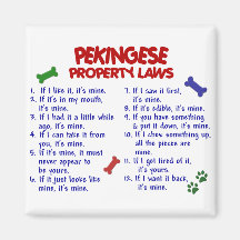 PEKINGESE Property Laws 2 Magnets