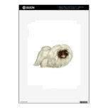Pekingese - White with black Mask Skins For iPad 3