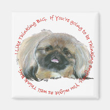 Pekingese Wisdom - Thinking BIG Magnets