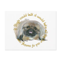 Pekingese Wit - If Dogs Could Talk Postcards