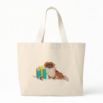 Pekingese with Present Bags