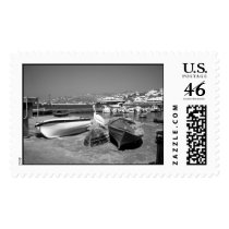 Pelican and Boats (Stamp)