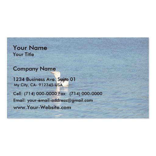 Pelican Enjoying Tasteful Fish While Swimming In W Business Card Template