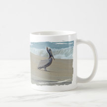 Pelican on Outer Banks OBX NC Coffee Mugs