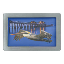 Pelican Pier Rectangular Belt Buckle