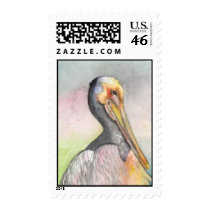 Pelican Posing Stamps