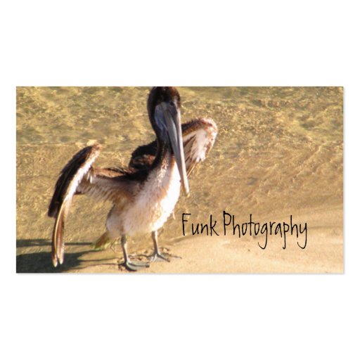 Pelican Stretching Wings Business Card