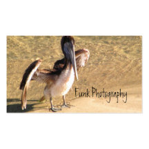 Pelican Stretching Wings Business Card