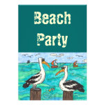 Pelicans Beach party invitations
